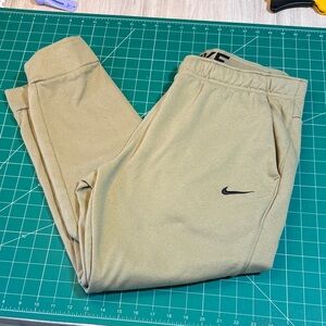 Nike Beige Sweatpants with Black Logo